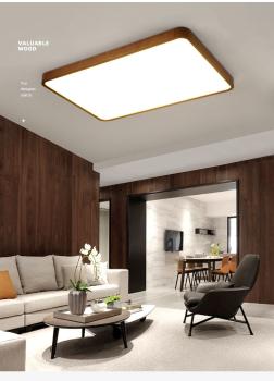 360Home Minimalistische Walnuss-Zimmerdeckenleuchte